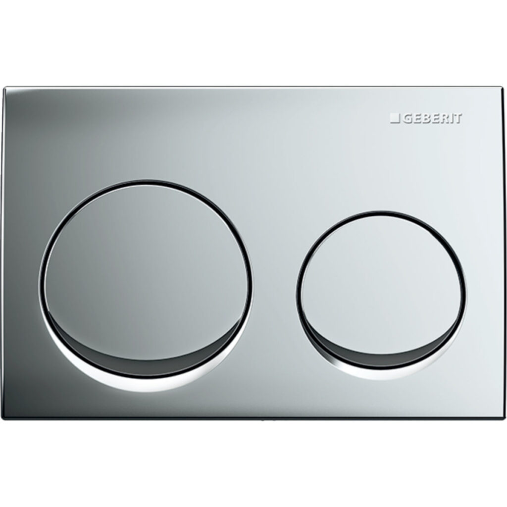 Geberit Alpha25 Round Flush Plate – Bright Chrome Finish