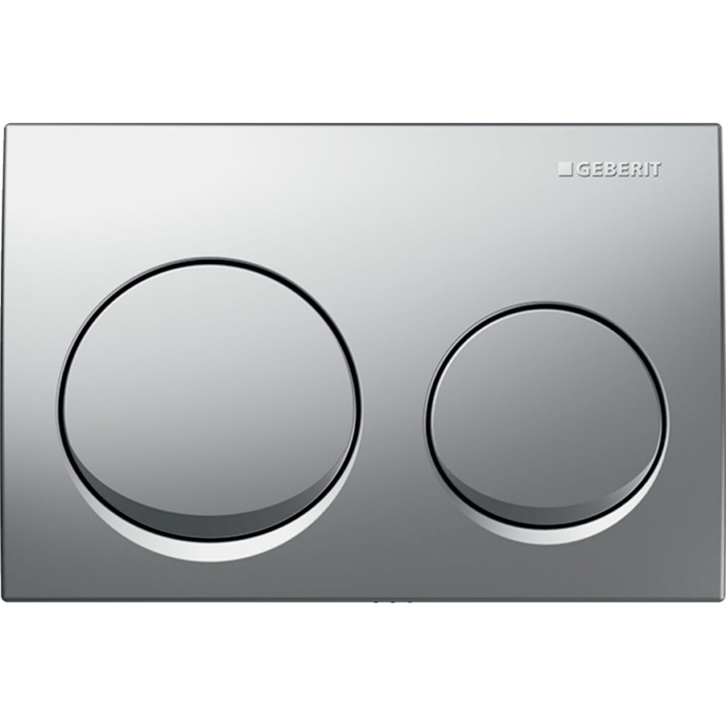 Geberit Alpha25 Round Flush Plate – Matt Chrome Finish