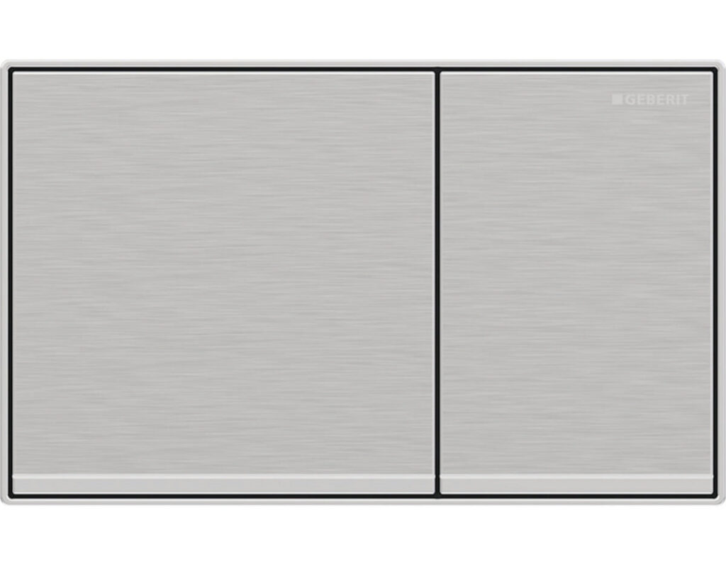 Geberit Sigma60 Dual Flush Plate – Brushed Chrome Finish, Chrome Trim