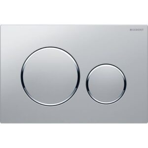 Geberit Sigma20 Flush Plate – Matt Chrome Finish, Chrome Trim