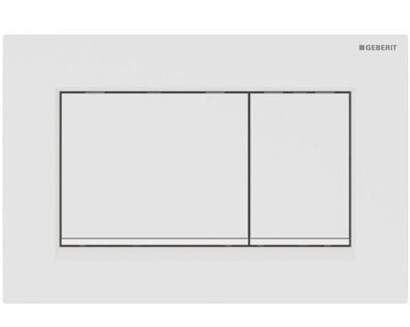 Geberit Sigma30 Flush Plate – Matt White Finish, White Trim
