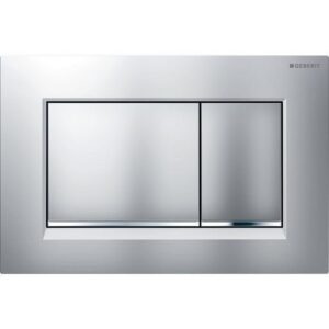 Geberit Sigma30 Flush Plate – Matt Chrome Finish, Chrome Trim