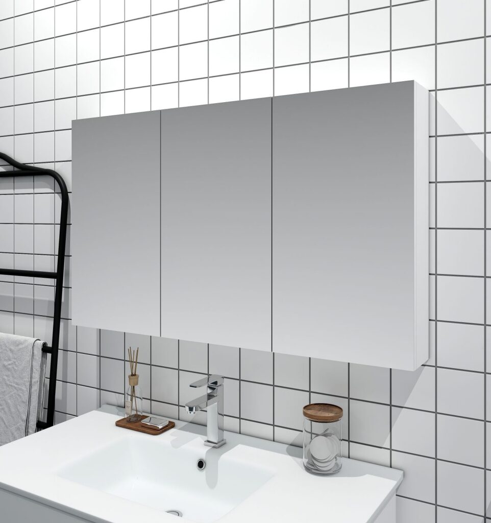 MDF Shaving Cabinet 1200mm – Gloss White