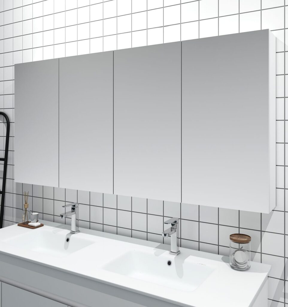 MDF Shaving Cabinet 1500mm – Gloss White