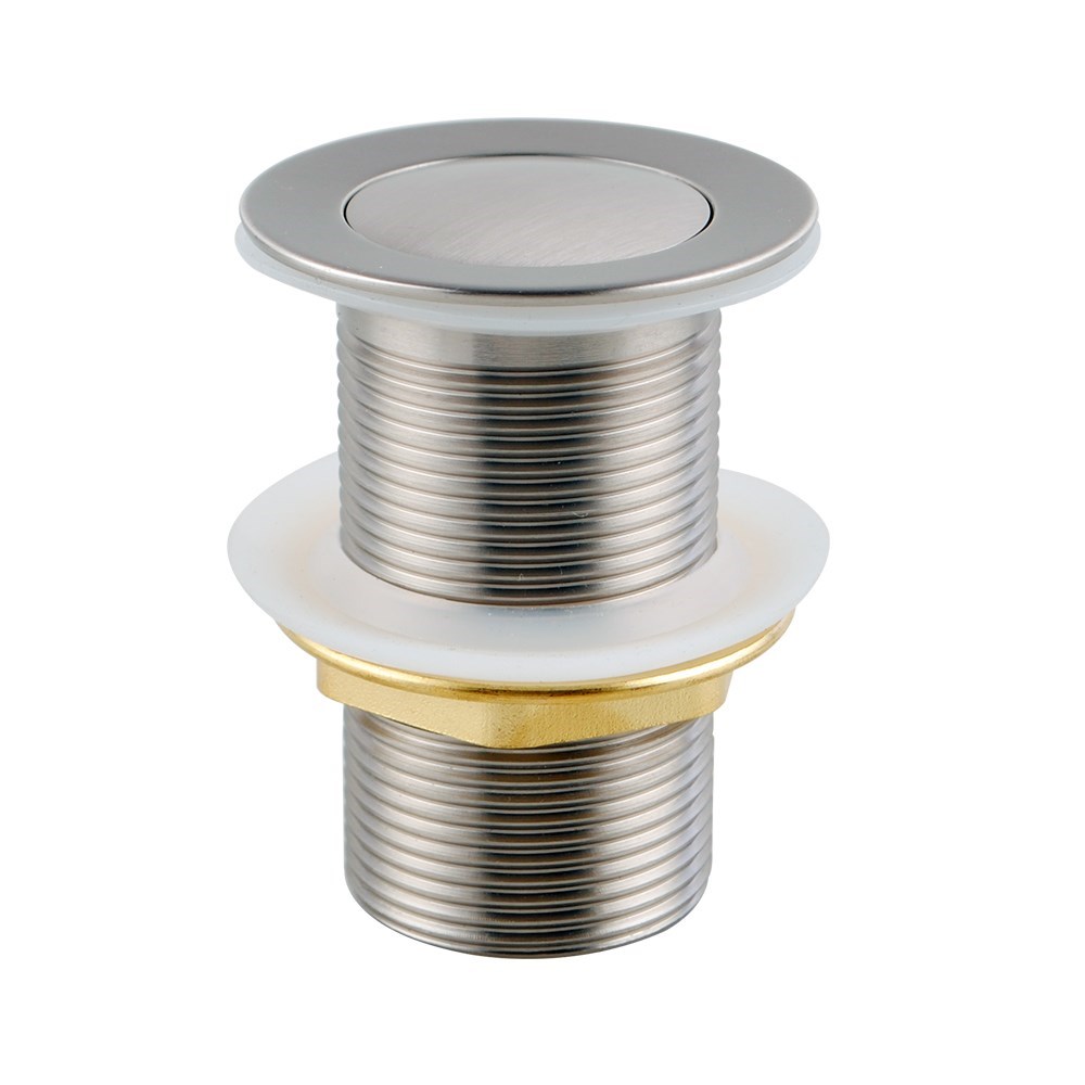 Brushed Nickel Pop Up Waste No Overflow