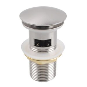 Brushed Nickel Pop Up Waste Overflow
