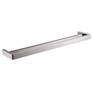 IVANO – 800mm Brushed Nickel Double Towel Rail