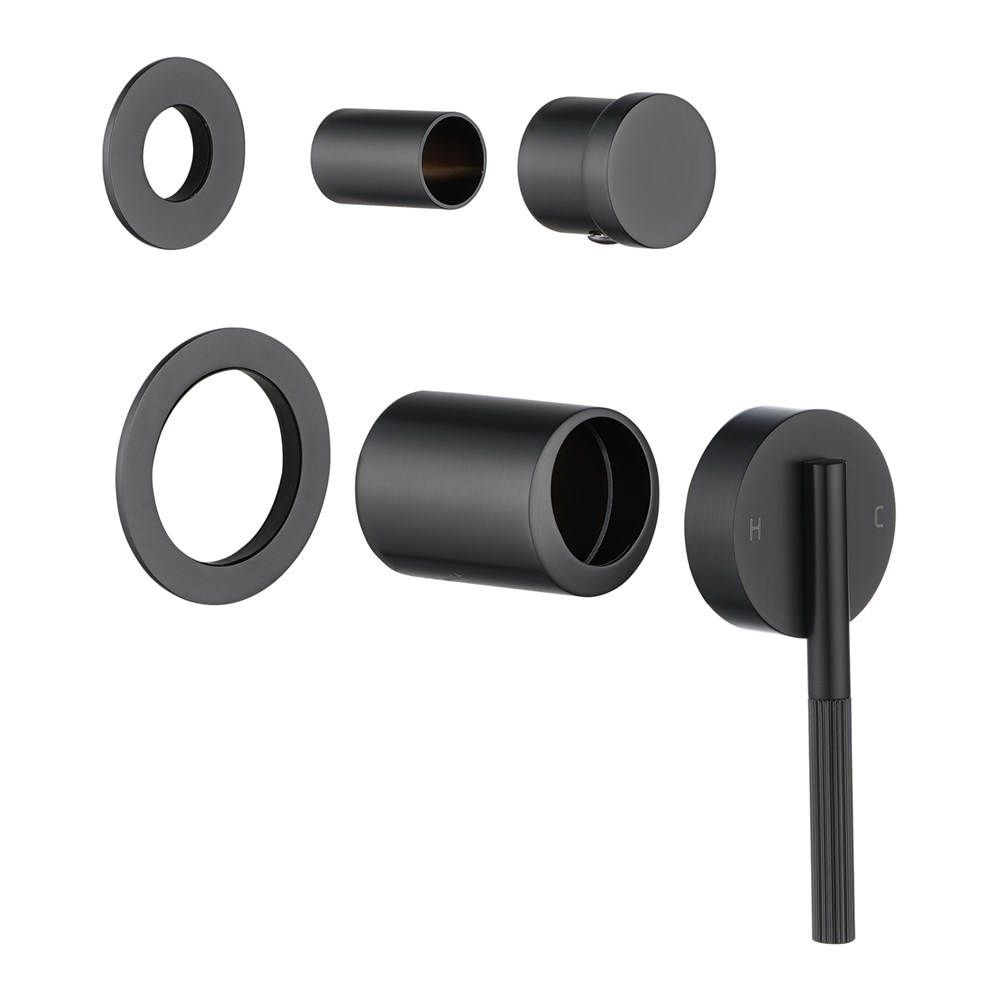 CADDENCE Series Gunmetal Diverter Mixer Trim Kit With Separate Cover Plate (match CLPD)