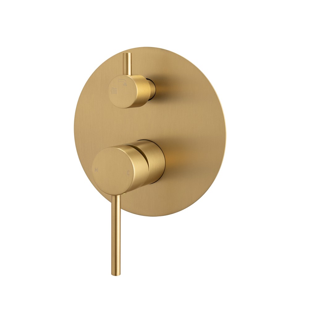 LUCID PIN – Brushed Brass Diverter Mixer