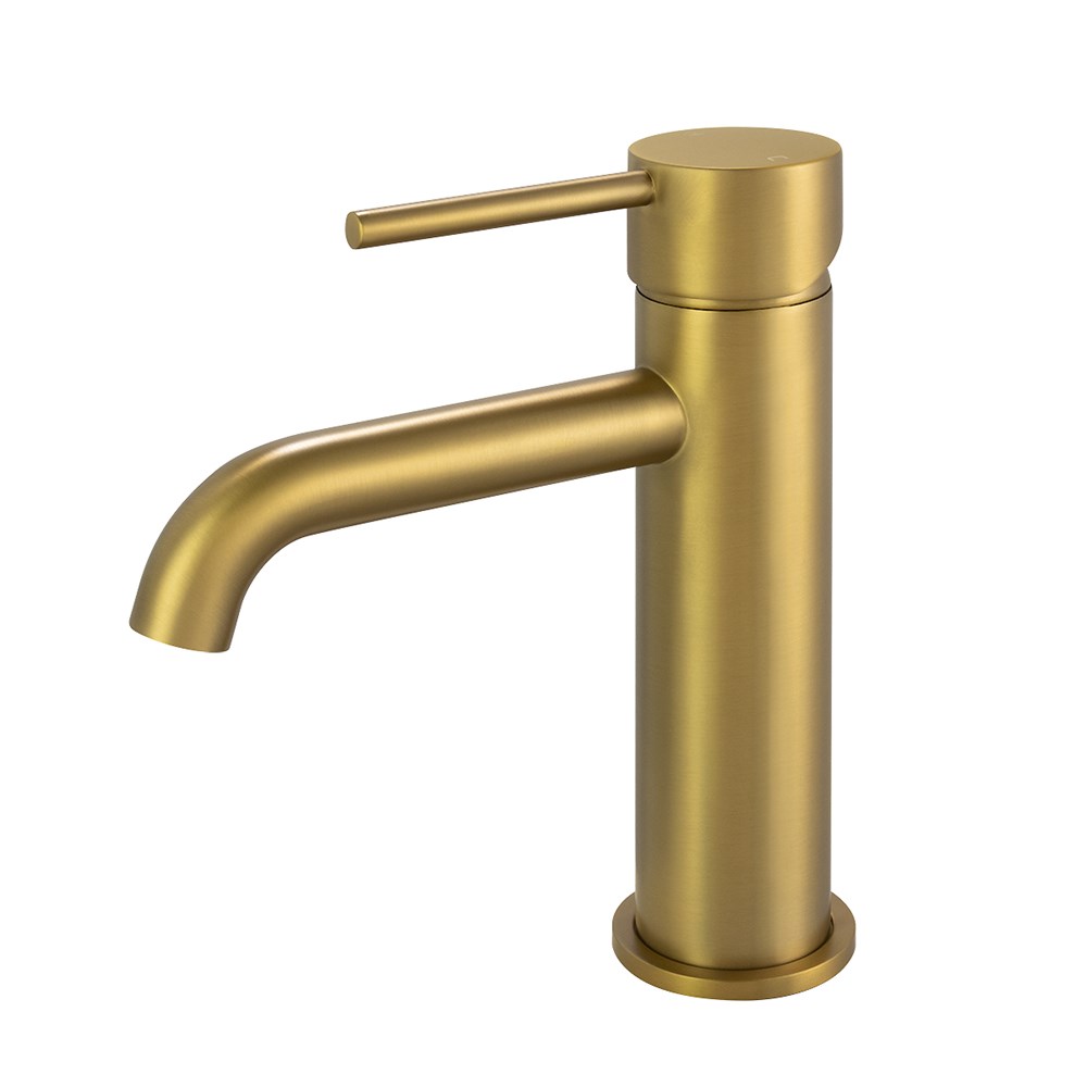 LUCID PIN – Brushed Brass Basin Mixer