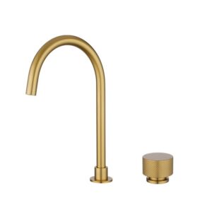 MOON – Brushed Brass Swivel Basin Mixer