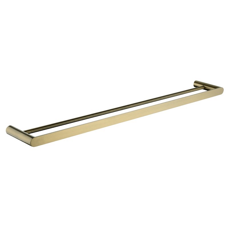 RUSHY – 800mm Brushed Brass Double Towel Rail