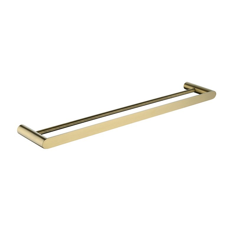 RUSHY – 600mm Brushed Brass Double Towel Rail