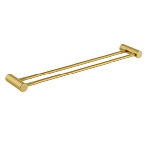 CADDENCE – 600mm Brushed Brass Double Towel Rail