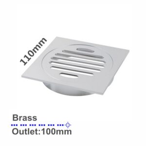 110x110mm Chrome Floor Drain
