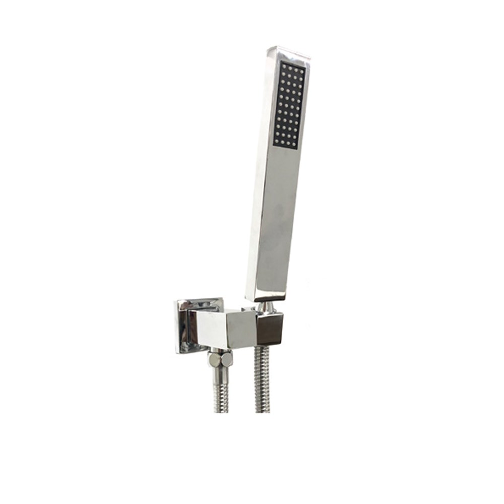 Chrome Shower Rail with Handheld Shower