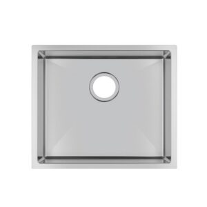 510x440x230mm Chrome Stainless Steel Single Bowl Kitchen Sink