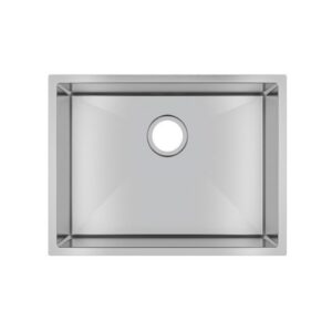 Round Corner Chrome Stainless Steel Handmade Single Bowl Kitchen Sink 600*450*300mm