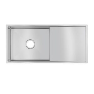 960x450x230mm Chrome Stainless Steel Single Bowl Kitchen Sink