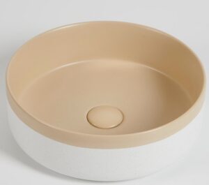 375*375*135mm Color Plus Textured Exterior Finish & Matte Peach Fuzz Interior Finish Above Counter Basin(32mm Nonoverflow)