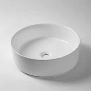 405*405*130mm Gloss White Above Counter Basin(32mm Nonoverflow)