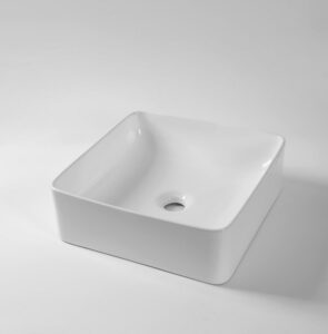 370x370x130mm Gloss White Above Counter Basin