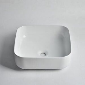 385x385x140mm Gloss White Above Counter Basin