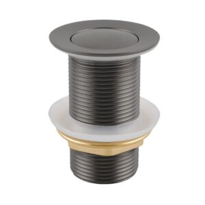 Gunmetal Pop Up Waste No Overflow