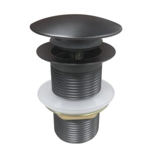 Gunmetal Pop Up Waste No Overflow