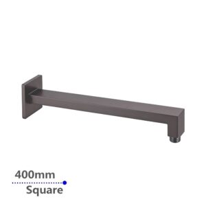 400mm Gun Metal Grey Wall Shower Arm
