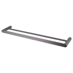 RUSHY – 600mm Gunmetal Double Towel Rail