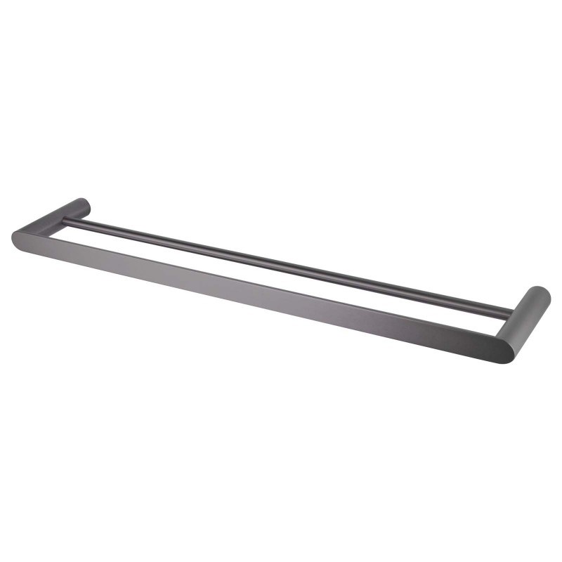 RUSHY – 600mm Gunmetal Double Towel Rail