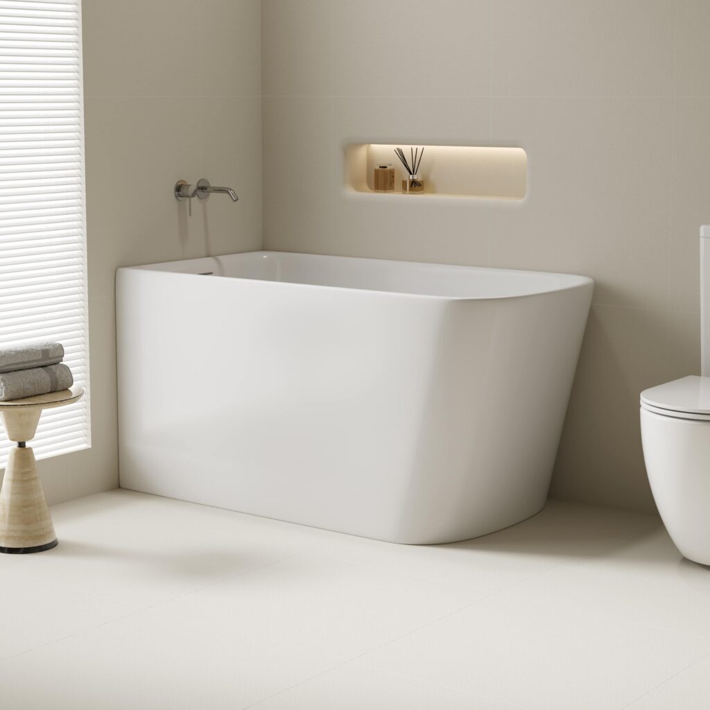 Harvard Rectangular Corner Bathtub – Gloss White