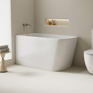 Harvard Rectangular Corner Bathtub – Gloss White