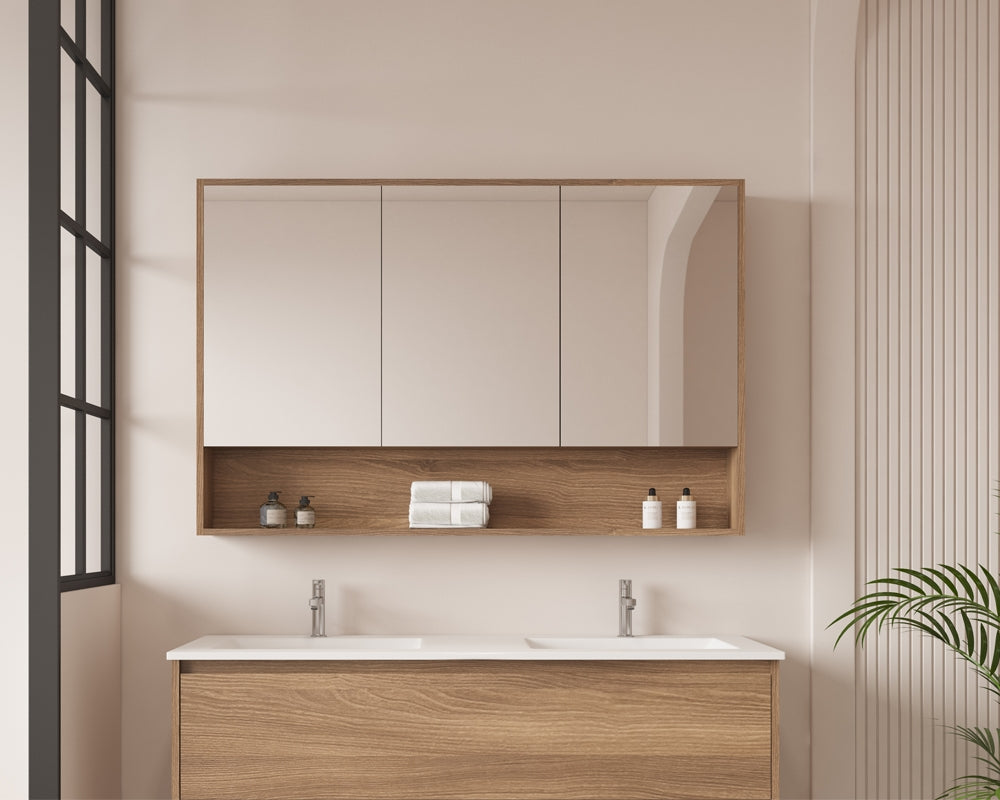 HERA 1200mm Shaving Cabinet – Elegant Oak