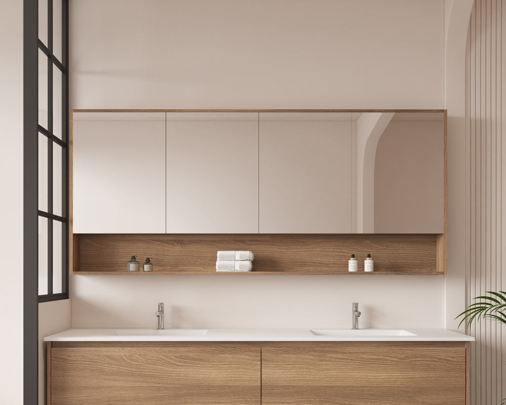 HERA 1800mm Shaving Cabinet – Elegant Oak