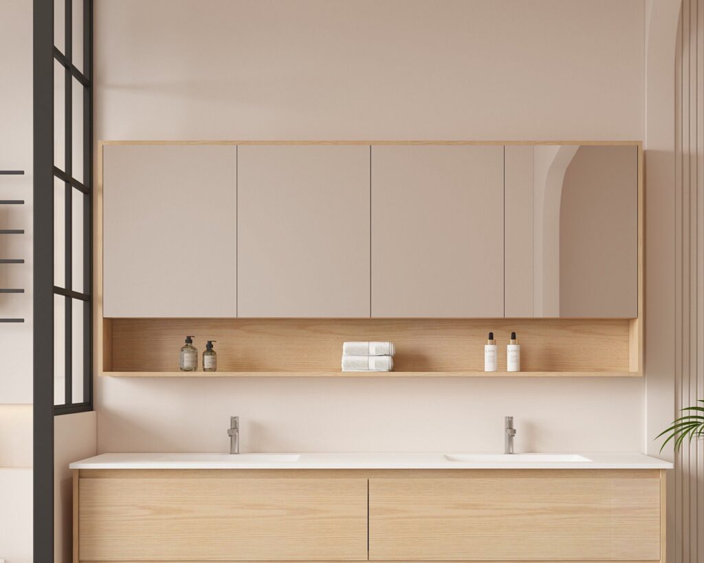 HERA 1800mm Shaving Cabinet – Tas Oak