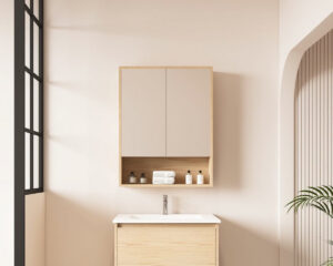HERA 600mm Shaving Cabinet – Tas Oak