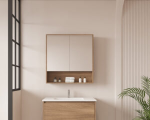 HERA 750mm Shaving Cabinet – Elegant Oak
