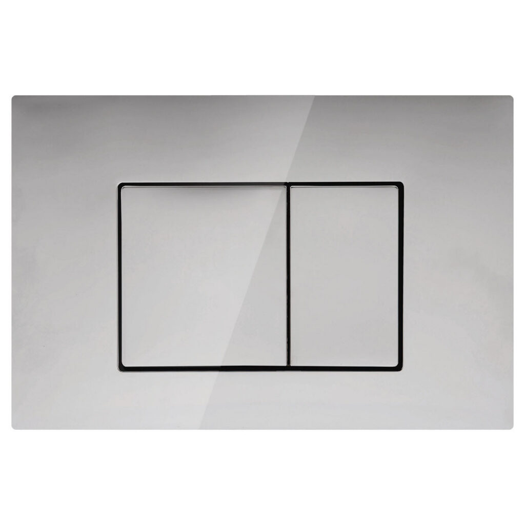 R&T Square Flush Plate – Chrome