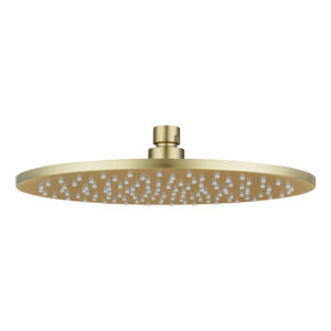 250mm Light Brushed Brass Shower Head