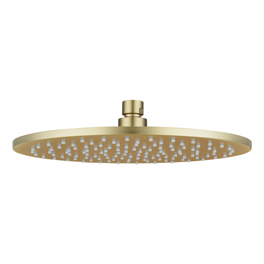 250mm Light Brushed Brass Shower Head