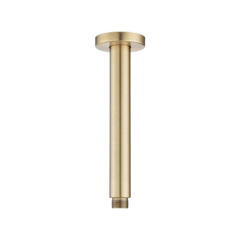 200mm Light Brushed Brass Ceiling Shower Arm