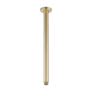 400mm Light Brushed Brass Ceiling Shower Arm