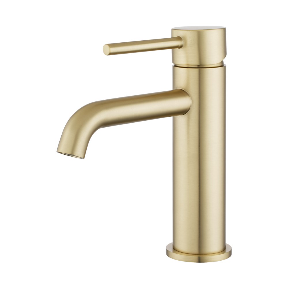 LUCID PIN – Light Brushed Brass Basin Mixer