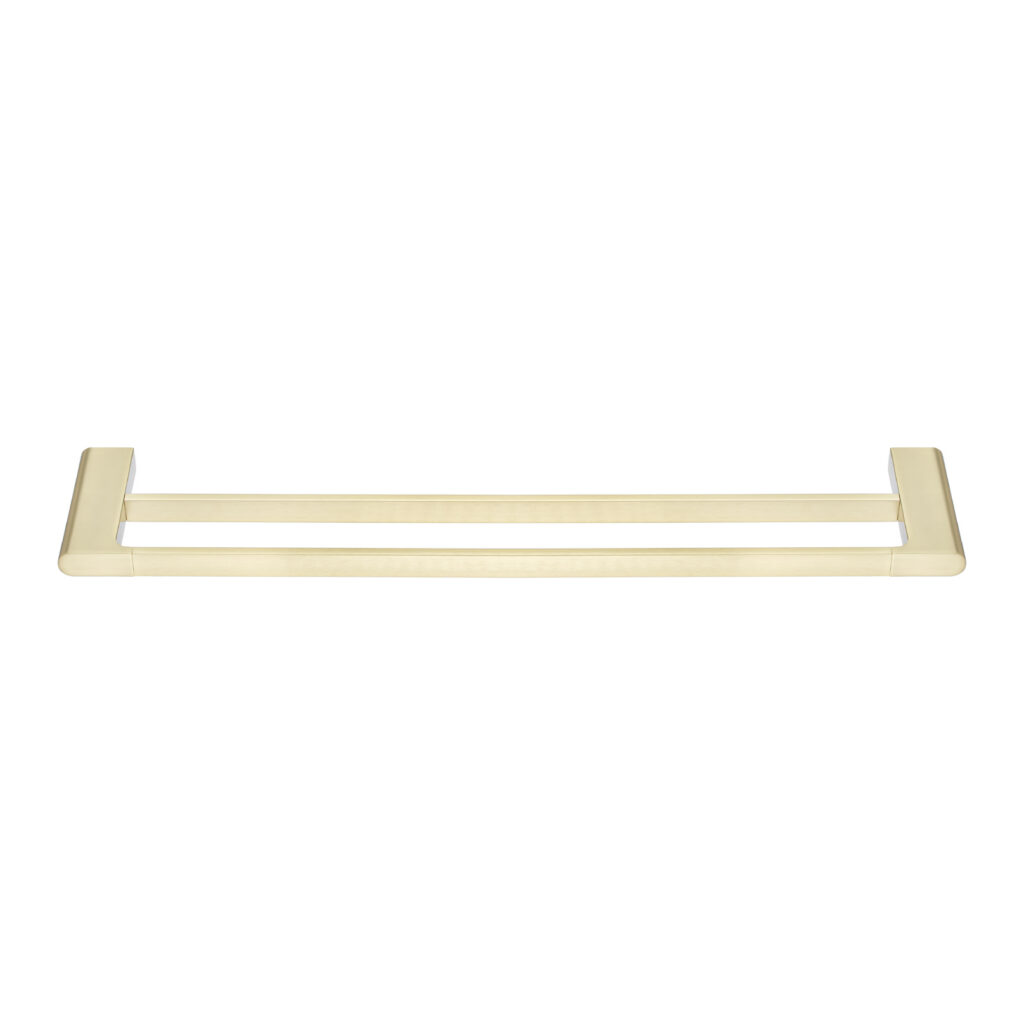 VOG – 600mm Light Brushed Brass Double Towel Rail