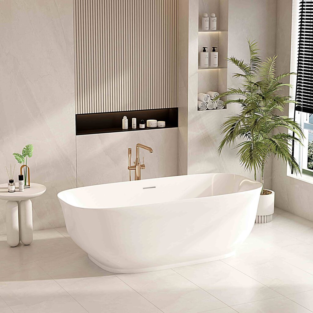 Libra Freestanding Bathtub – Gloss White