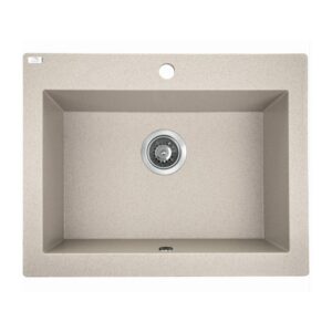 490x550x220mm Beige Granite Single Bowl Kitchen Sink