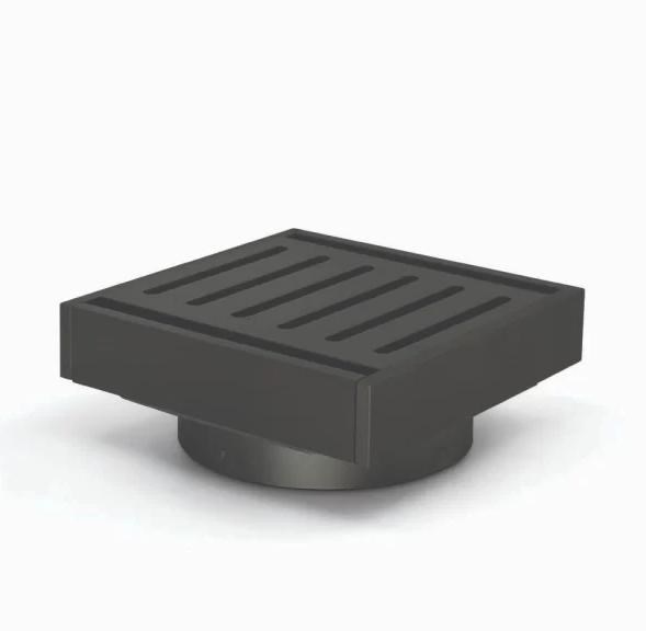 Brushed Black Ezy Flow Floor Waste 100*100*21mm