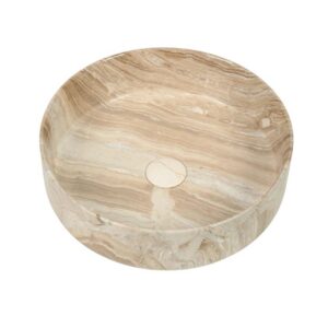 405*405*130mm Stone-look Glossy Finish Above Counter Basin(32mm Nonoverflow)